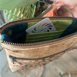 Izzy's Mom Cross-Body (M) - Natural Cork / Brushed Antique
