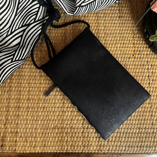 Stella Concert Cross-body - Black Cork / Linen Black Curves