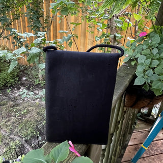 Stella Concert Cross-body - Black Cork - Glitter Skulls