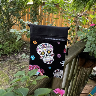 Stella Concert Cross-body - Black Cork - Glitter Skulls