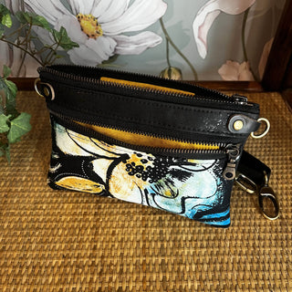 Izzy Cross-Body (S) - Black Cork Batik / Antique