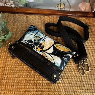 Izzy Cross-Body (S) - Black Cork Batik / Antique