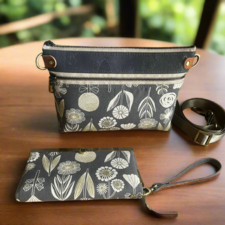 Set: Izzy-D Cross-Body Bag (L) + Diva Fabric Wallet