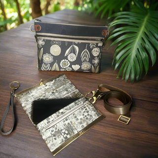 Set: Izzy-D Cross-Body Bag (L) + Diva Fabric Wallet