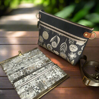 Set: Izzy-D Cross-Body Bag (L) + Diva Fabric Wallet